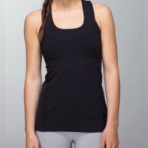 Lululemon Black Scoop Mesh Tank